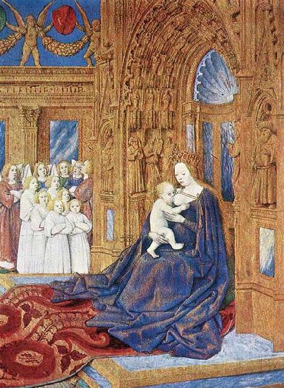 Jean Fouquet The Madonna before the Cathedral Norge oil painting art